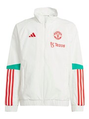 adidas White Manchester United Training Presentation Jacket - Image 2 of 4