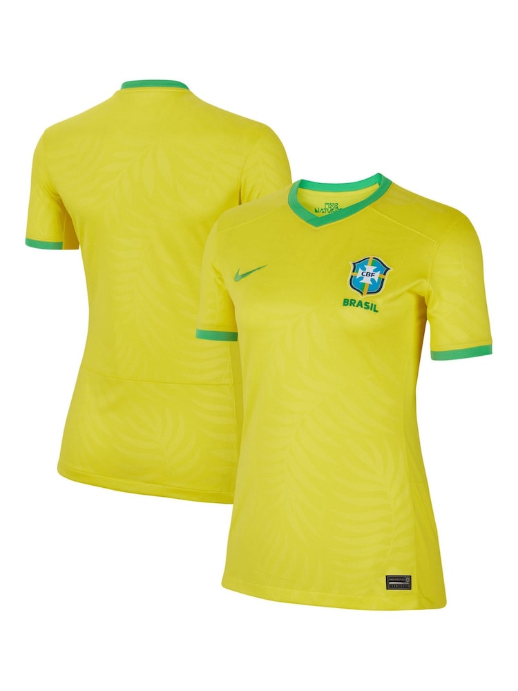 Nike Yellow Brazil Home Stadium Shirt - Image 1 of 4