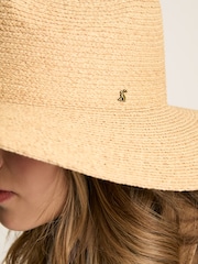 Joules Seville Natural Straw Fedora Hat - Image 2 of 5
