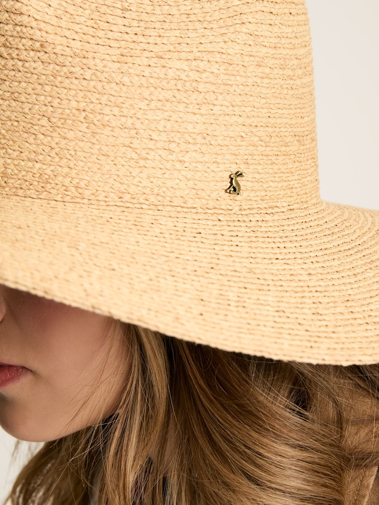 Joules Seville Natural Straw Fedora Hat - Image 2 of 5