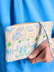 Joules Daphne Blue Paisley Wrist Purse - Image 5 of 6