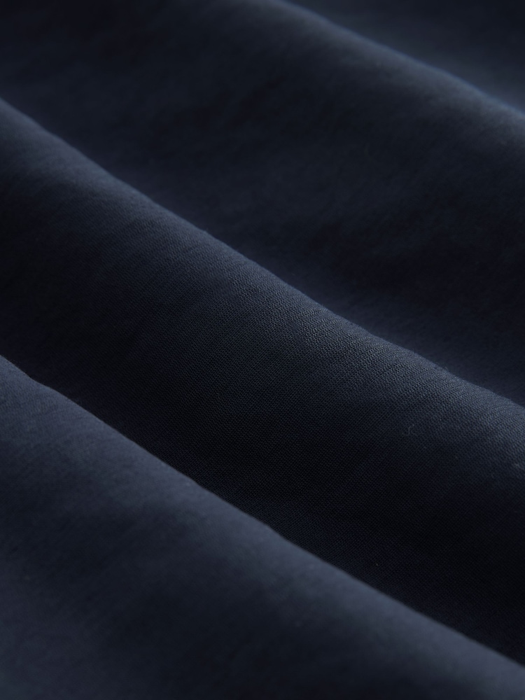 Navy Blue Elasticated Back Wide Leg Trousers - Image 7 of 7