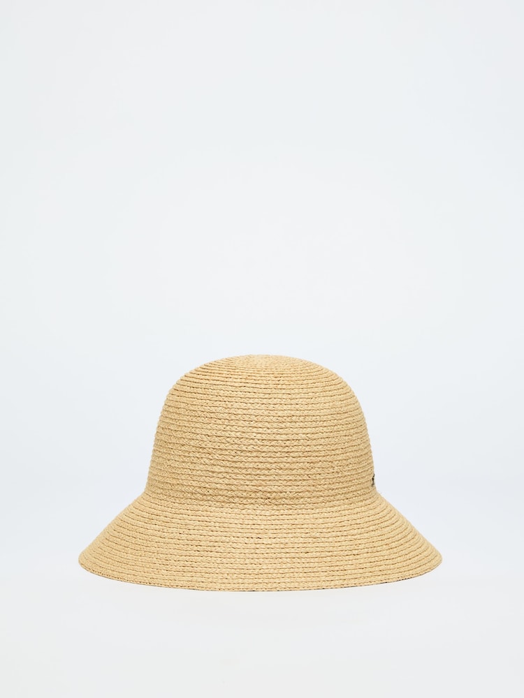 Joules Albany Natural Straw Cloche Hat - Image 1 of 3
