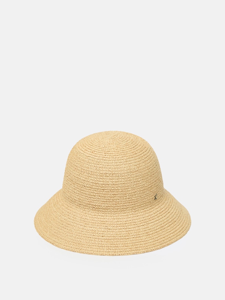 Joules Albany Natural Straw Cloche Hat - Image 2 of 3