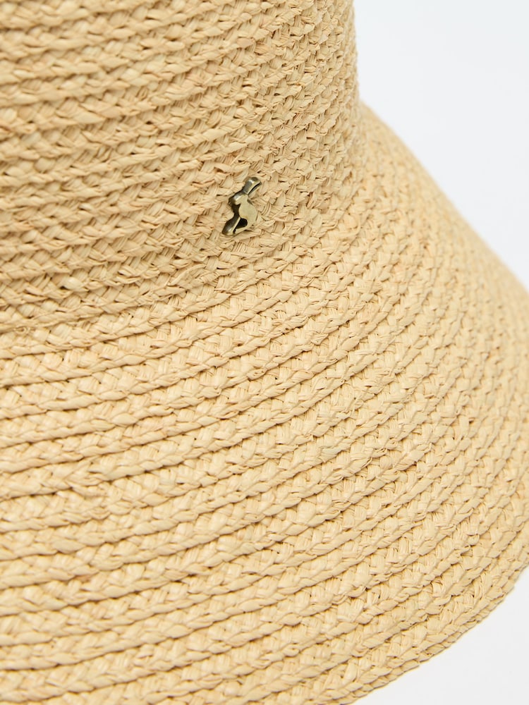 Joules Albany Natural Straw Cloche Hat - Image 3 of 3