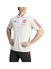 adidas White Manchester United Training Polo Shirt - Image 1 of 4