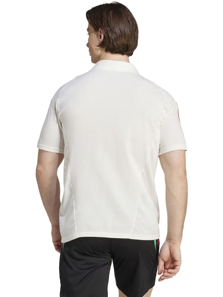 adidas White Manchester United Training Polo Shirt - Image 2 of 4 adidas White Manchester United Training Polo Shirt - Image 2 of 4