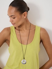 Hush Green Cotton Slub Tank Top - Image 4 of 5