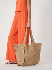 Hush Natural Aster Raffia Panel Tote Bag - Image 3 of 7