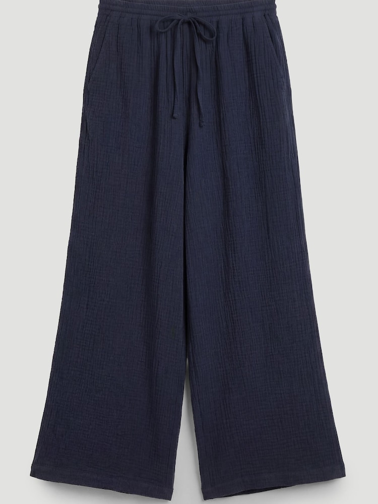 Hush Blue Evie Wide Leg Trousers - Image 5 of 5