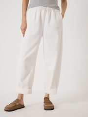 Hush Cream Supersoft Denim Barrel Leg Jeans - Image 2 of 6