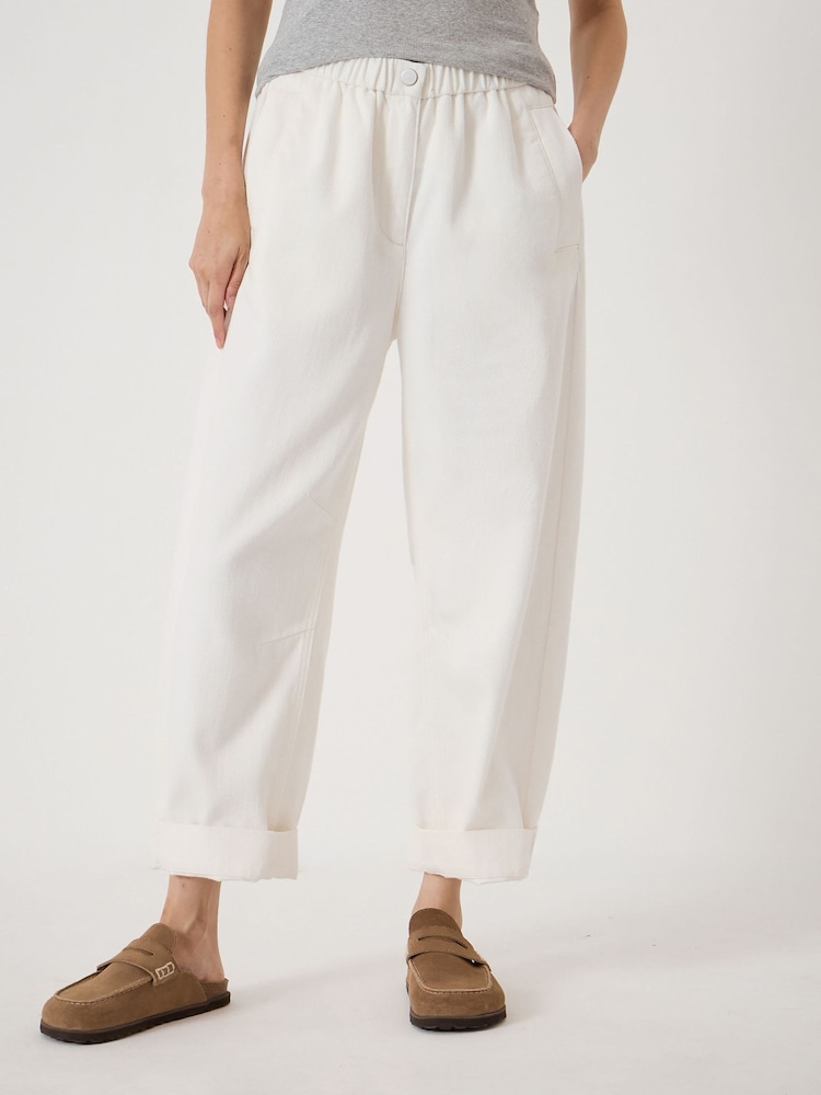 Hush Cream Supersoft Denim Barrel Leg Jeans - Image 2 of 6