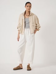 Hush Cream Supersoft Denim Barrel Leg Jeans - Image 3 of 6