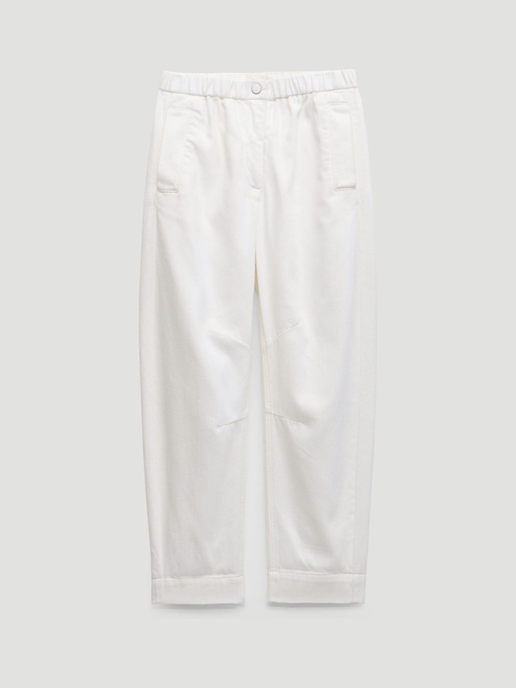 Hush Cream Supersoft Denim Barrel Leg Jeans - Image 6 of 6