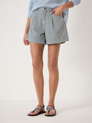 Hush Blue Larissa Stripe Denim Shorts - Image 1 of 6