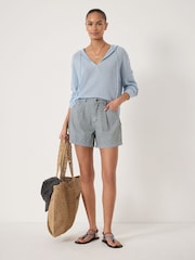 Hush Blue Larissa Stripe Denim Shorts - Image 2 of 6