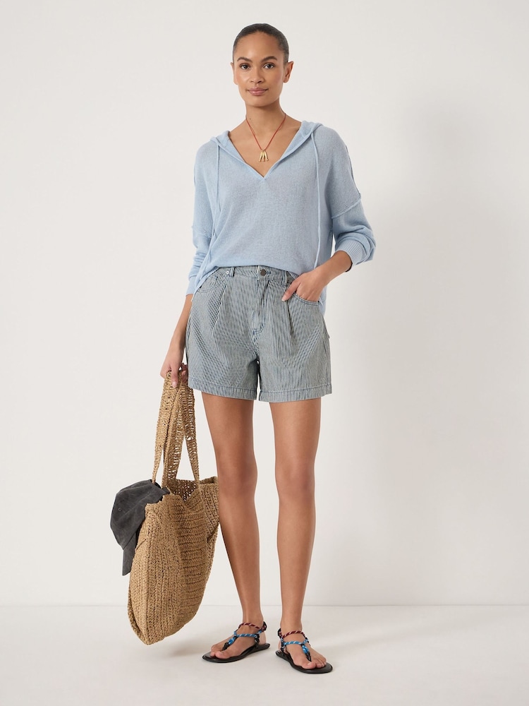 Hush Blue Larissa Stripe Denim Shorts - Image 2 of 6