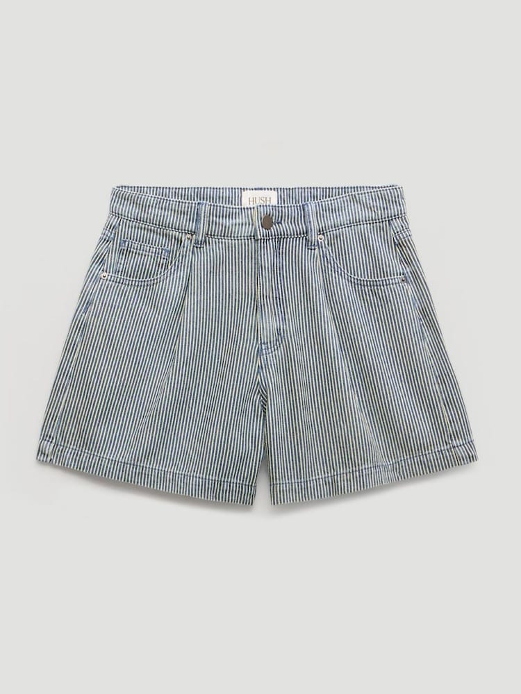 Hush Blue Larissa Stripe Denim Shorts - Image 6 of 6