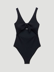Hush Black Maren Crinkle Tie Front Swimsuit - Image 5 of 5