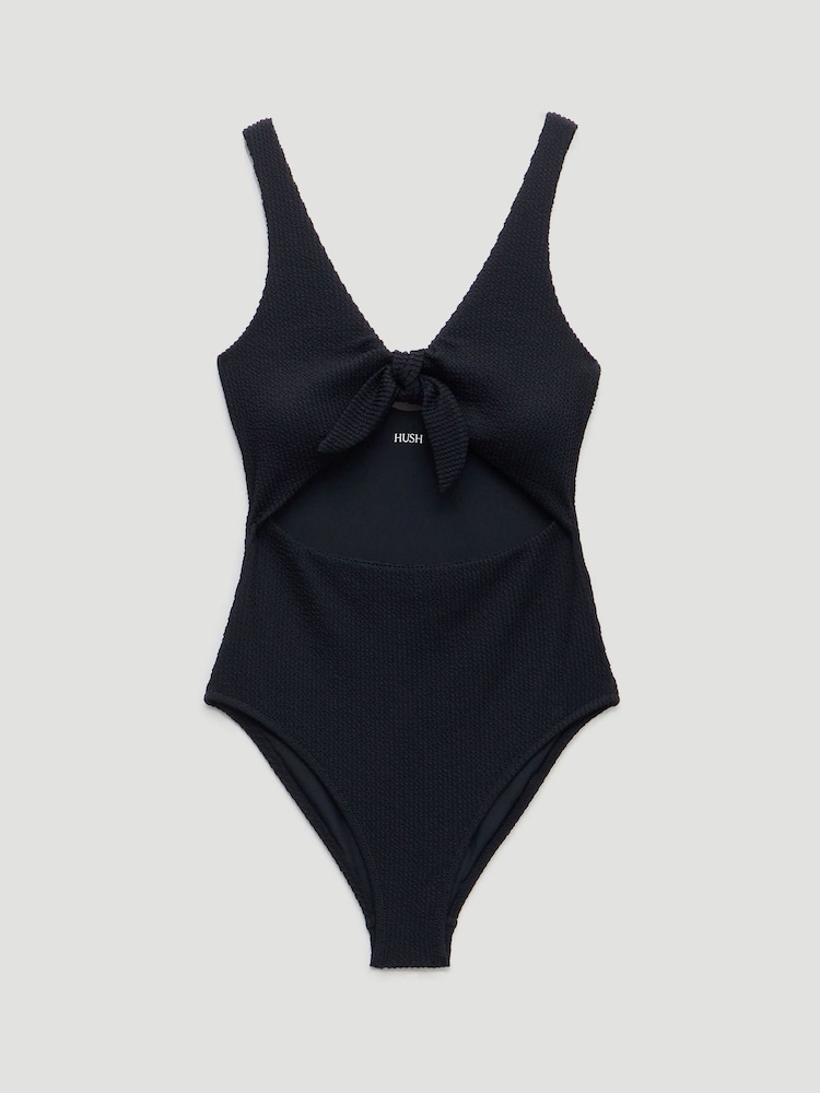 Hush Black Maren Crinkle Tie Front Swimsuit - Image 5 of 5