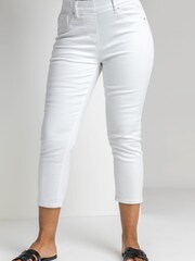 Roman White Petite Cropped Jegging - Image 1 of 5