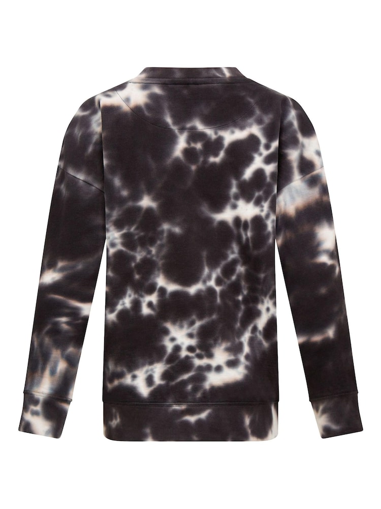 Fanatics Mercedes AMG Petronas F1 Tie Dye Crew Black Sweater - Image 3 of 3