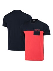 Red Bull Racing Unisex Red Oracle Bull Racing Colourblock 100% Cotton T-Shirt - Image 1 of 3