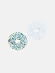 Joules Annika Blue Pack of Two Cotton Scrunchies - Image 1 of 2