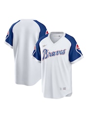Fanatics Atlanta Braves Cooperstown 1974 White Jersey - Image 1 of 3