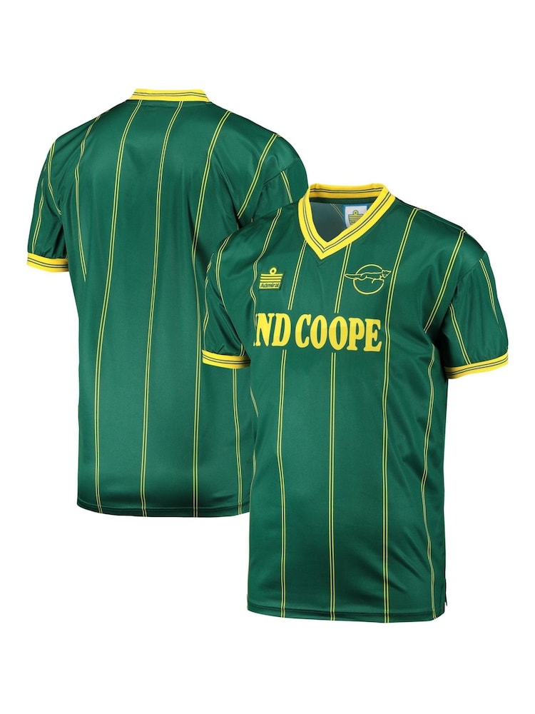 Fanatics Green Leicester City 1984 Away Admiral Retro Football Shirt - Image 1 of 3