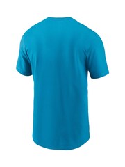 Fanatics Blue NFL Carolina Panthers Logo Essential 100% Cotton T-Shirt - Image 3 of 3