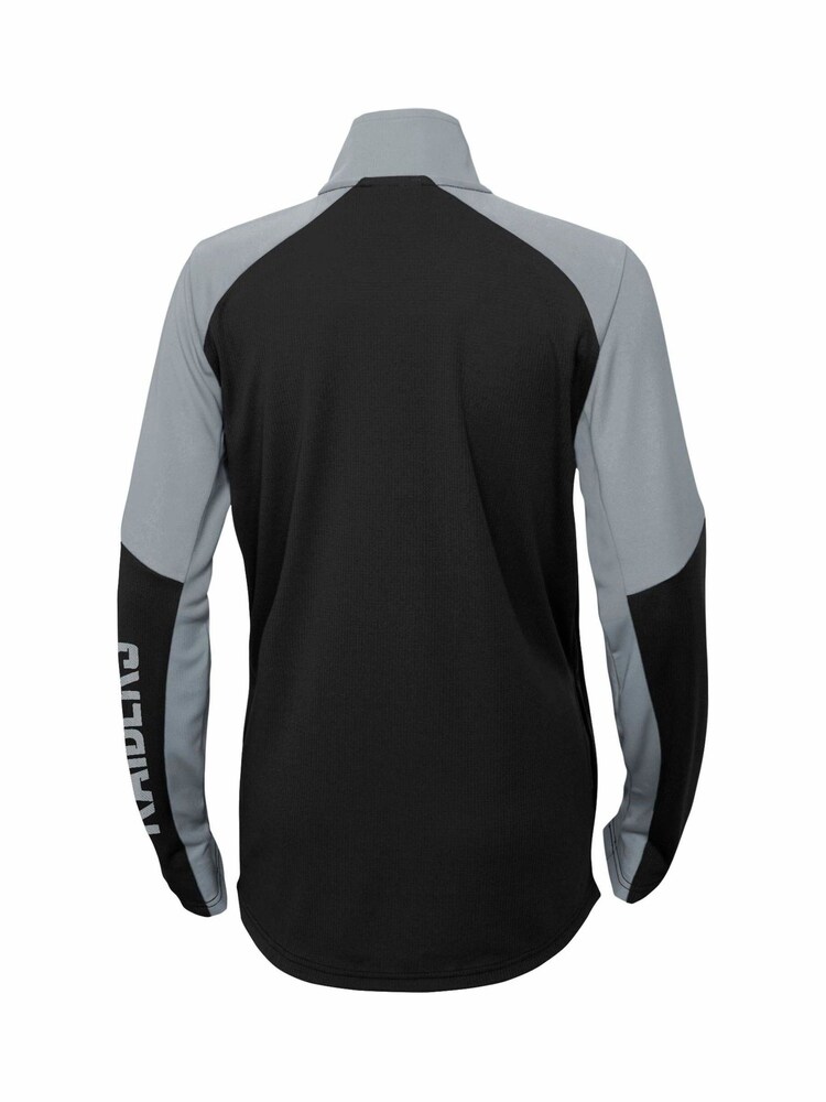 Fanatics Grey Las Vegas Raiders Audible 1/4 Pull Over Zip Sweatshirt - Image 3 of 3 Fanatics Grey Las Vegas Raiders Audible 1/4 Pull Over Zip Sweatshirt - Image 3 of 3