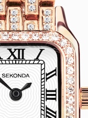Sekonda Womens Monica 22mm Analogue Gold Tone Watch With Case And Alloy Bracelet With White Dial - Image 5 of 6