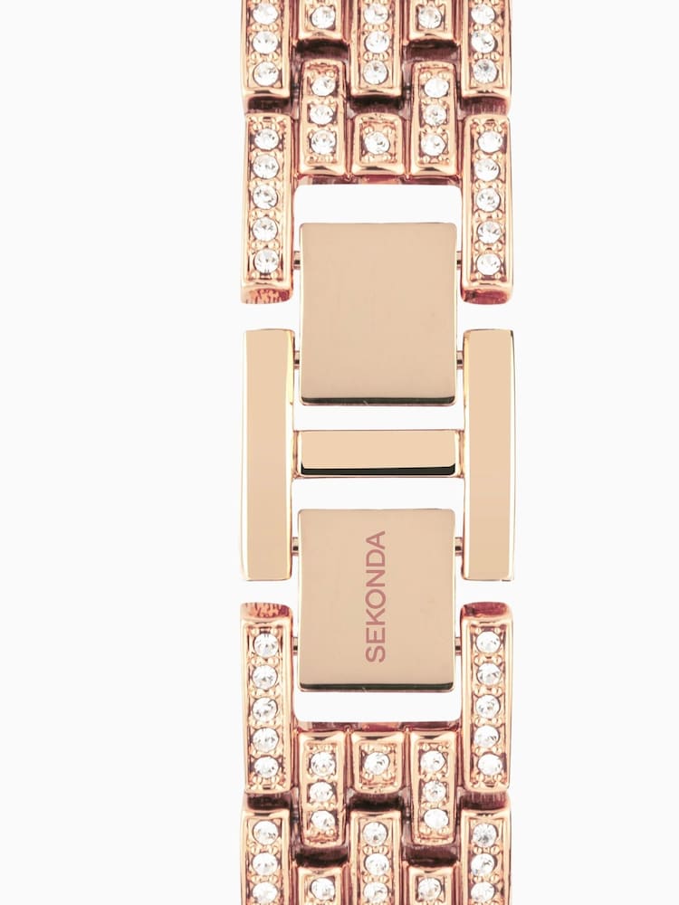 Sekonda Womens Monica 22mm Analogue Gold Tone Watch With Case And Alloy Bracelet With White Dial - Image 6 of 6