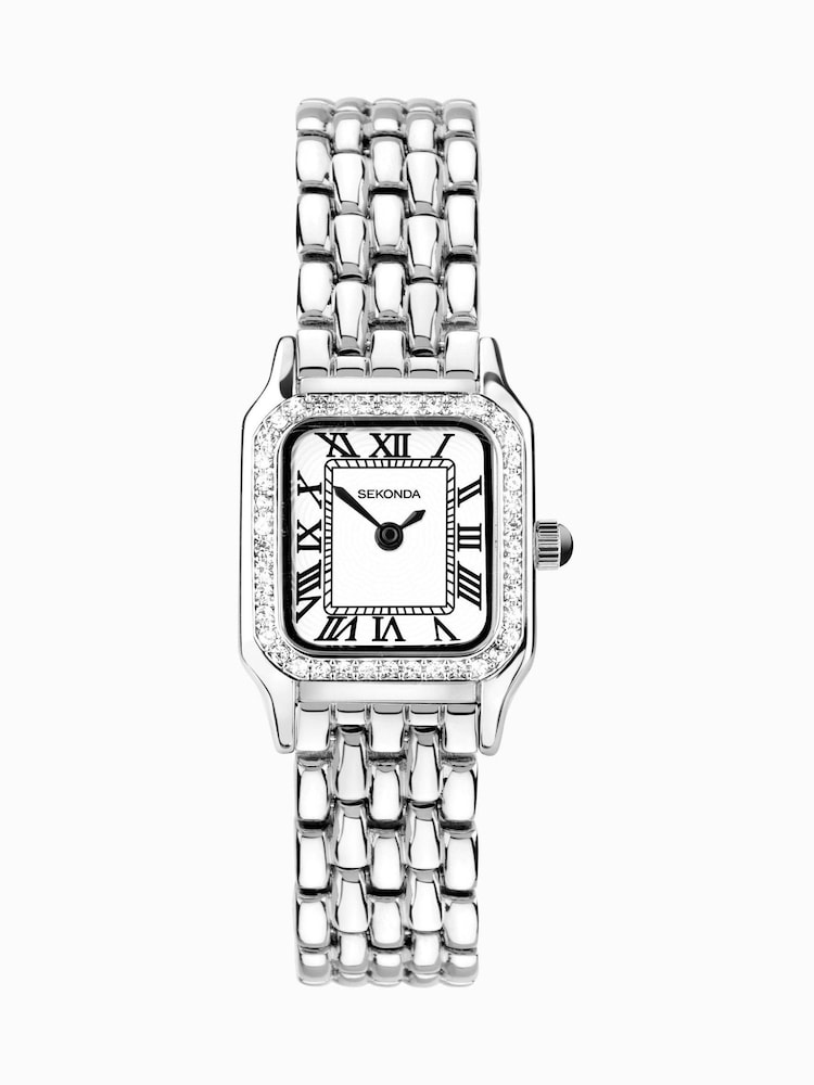 Sekonda Womens Silver Tone Monica 21mm Analogue Watch With Case And Alloy Bracelet With White Dial - Image 2 of 6