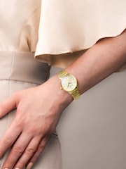 Accurist Ladies Gold Tone Dress Stainless Steel Bracelet 28mm Watch - Image 6 of 6