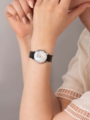 Accurist Ladies Dress Leather Strap 28mm Black Watch - Image 6 of 6