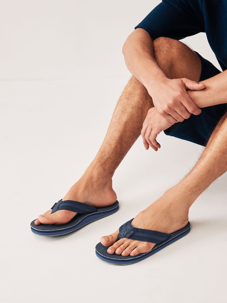 Multi Navy Flip Flops - Image 1 of 5 Multi Navy Flip Flops - Image 1 of 5
