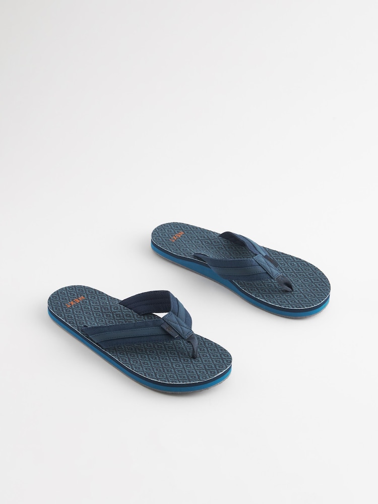 Multi Navy Flip Flops - Image 2 of 5