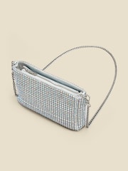 Sosandar Metallic Rhinestone Clutch Bag - Image 3 of 4