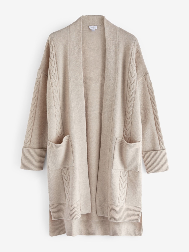 Seraphine Cream Knit Maternity Cardigan With Patch Pockets - Image 7 of 7