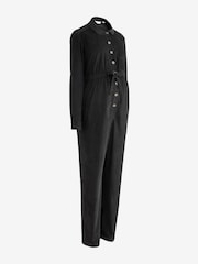 Seraphine 100% Cotton Cord Maternity Black Boiler Suit - Image 7 of 7