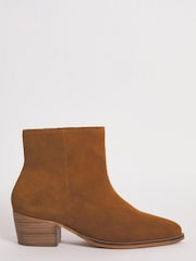 JD Williams Tan Western Boots in Extra Wide Fit - Image 1 of 3