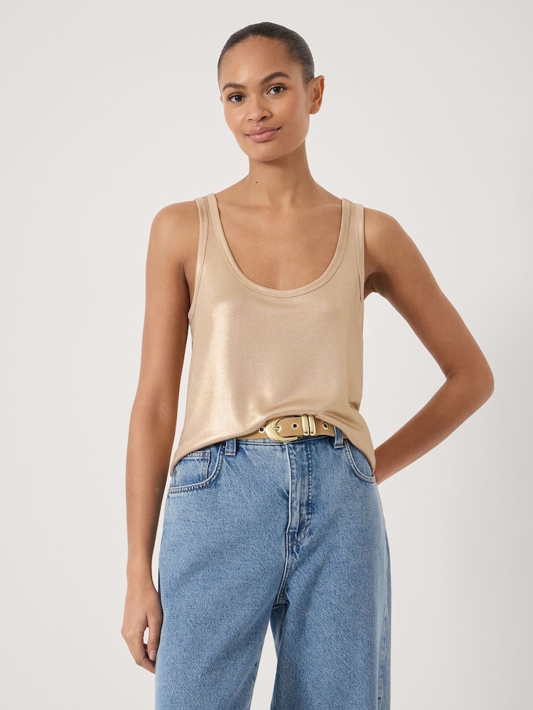 Hush Gold Metallic Slub Vest - Image 1 of 5