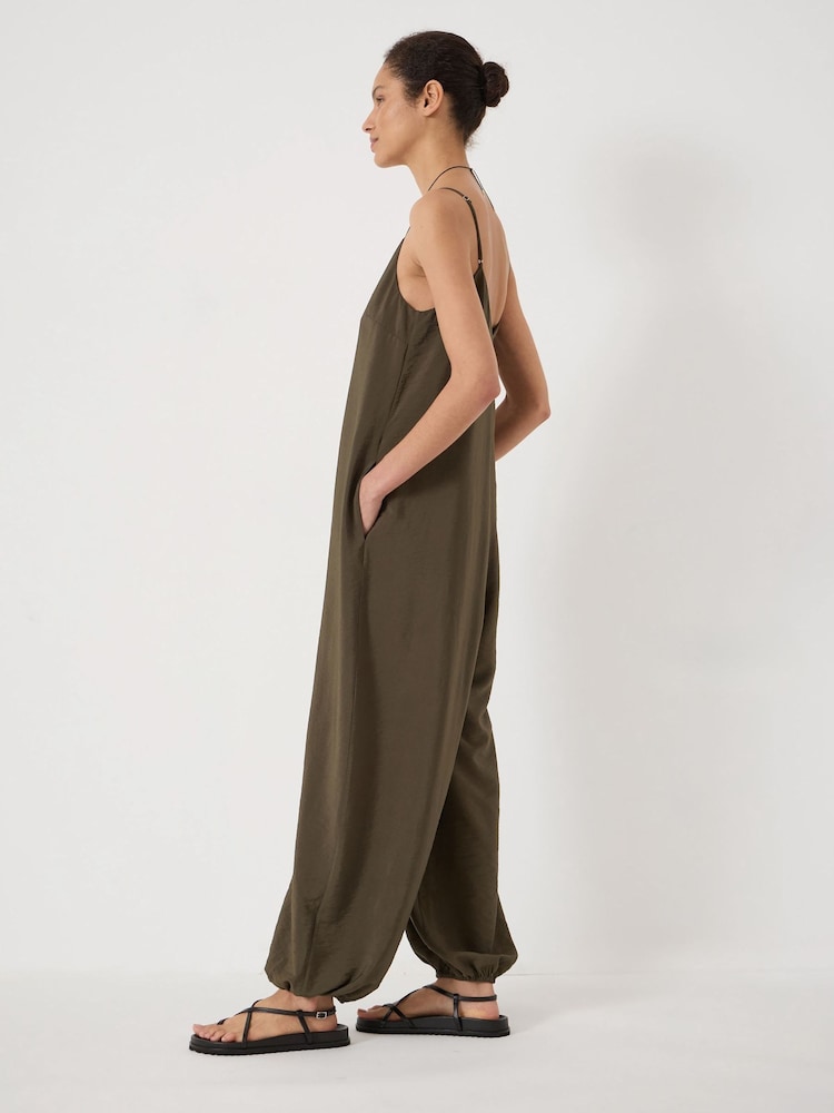 Hush Green Hols Bubble Hem Airflow Jumpsuit - Image 2 of 6