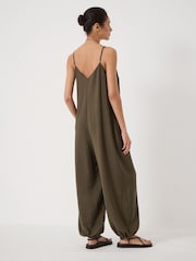 Hush Green Hols Bubble Hem Airflow Jumpsuit - Image 3 of 6