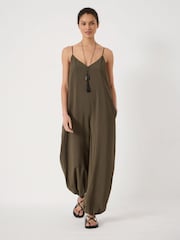 Hush Green Hols Bubble Hem Airflow Jumpsuit - Image 5 of 6