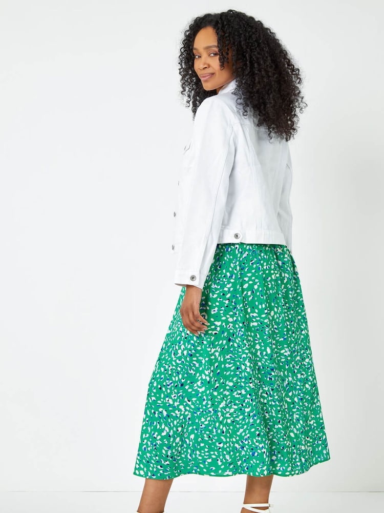 Roman White Petite Denim Jacket - Image 2 of 5 Roman White Petite Denim Jacket - Image 2 of 5