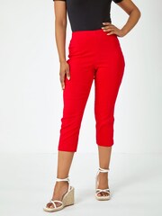 Roman Red Petite Cropped Stretch Capri Trousers - Image 2 of 5
