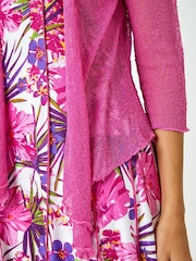 Roman Pink Textu Pointelle Detail Shrug - Image 5 of 5